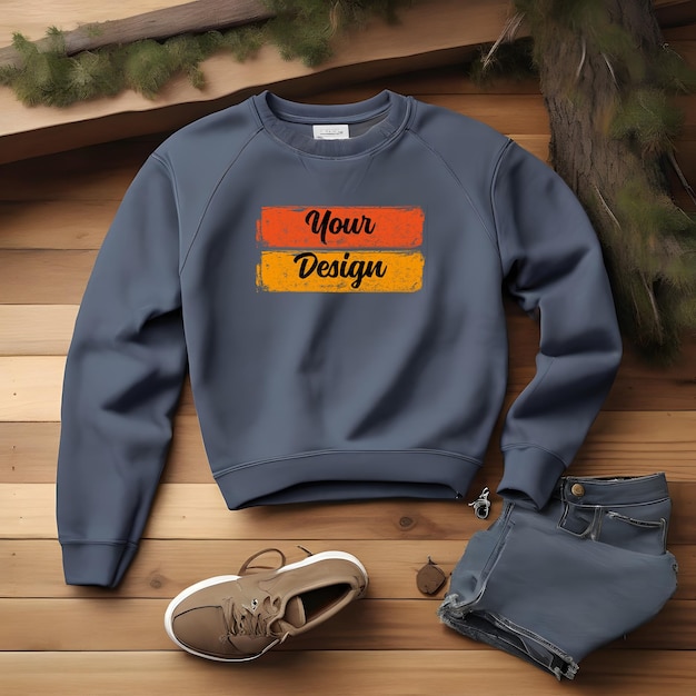 PSD sweatshirt mockup ontwerp