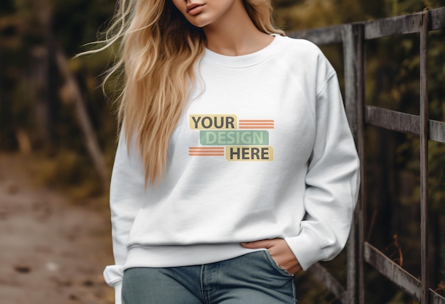 Sweatshirt mockup-ontwerp