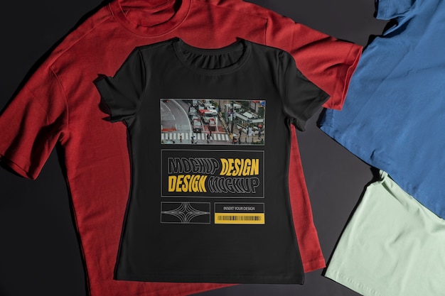 PSD sweatshirt and t-shirt mockup design