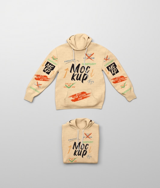 PSD sweatshirts mock-up ontwerp