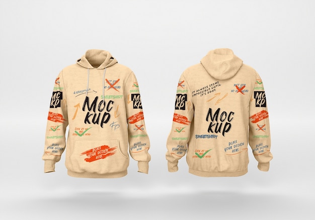 Sweatshirts mock-up ontwerp