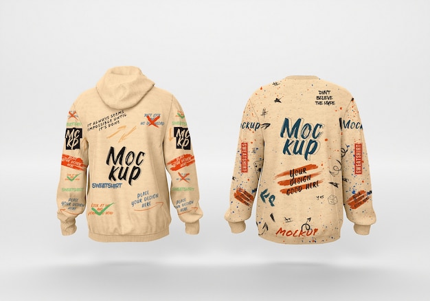 Sweatshirts mock-up ontwerp