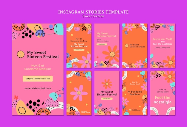 Sweet 16 feiring Instagram-historier samling