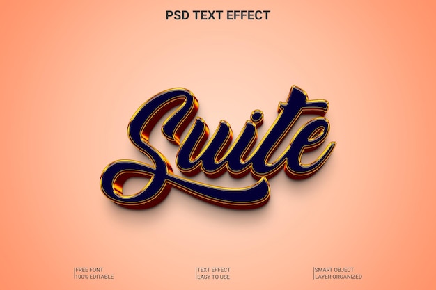 PSD sweet 3d editable text style effect