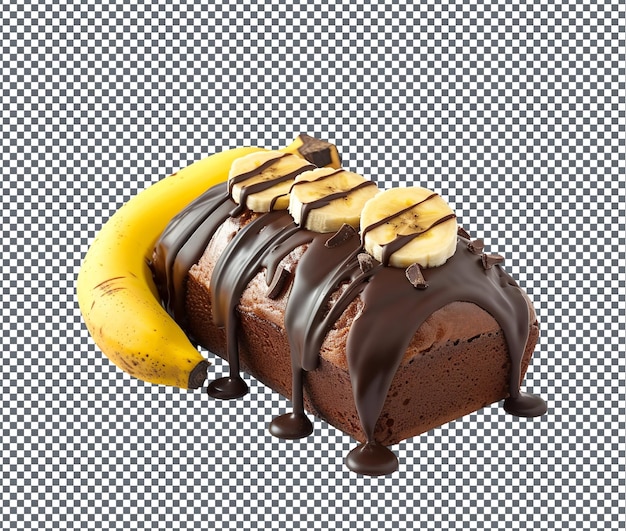 Sweet Banana Bread Bliss isolated on transparent background