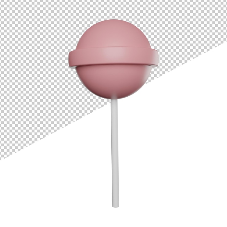 PSD 透明な背景を持つ甘いお菓子の側面図3dレンダリングイラストアイコン