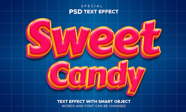 Sweet candy teksteffect slim object