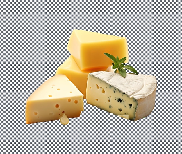 sweet cheese quattro isolated on white background