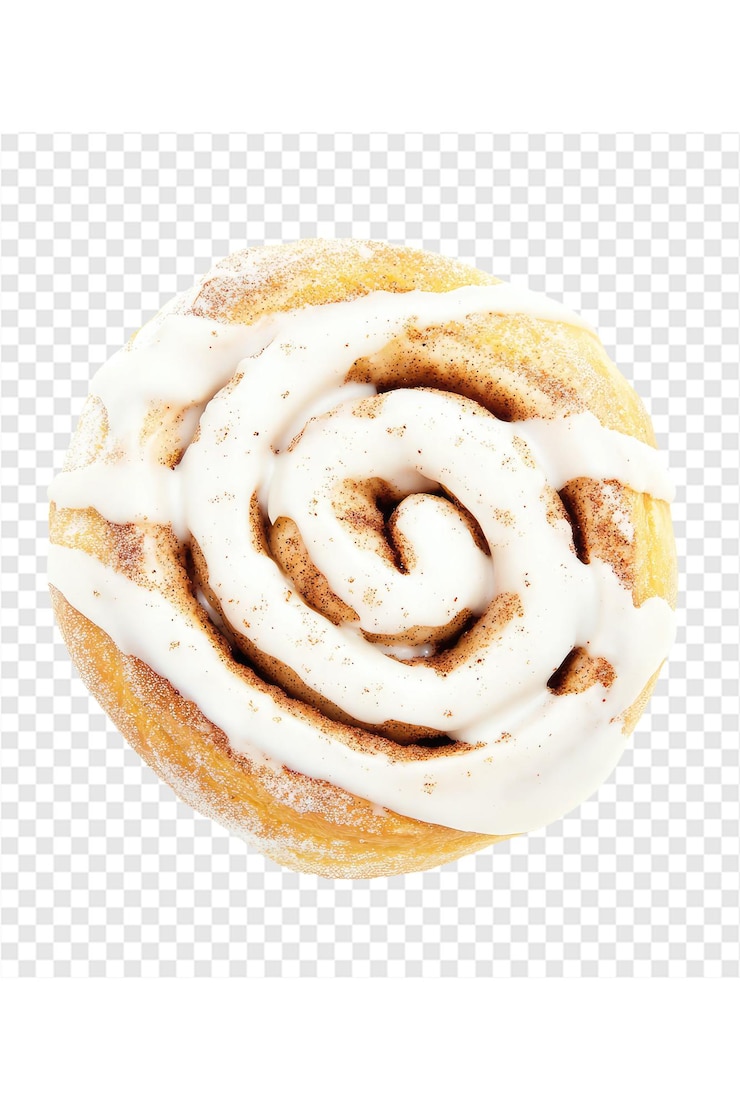 PSD sweet cinnamon roll with frosting