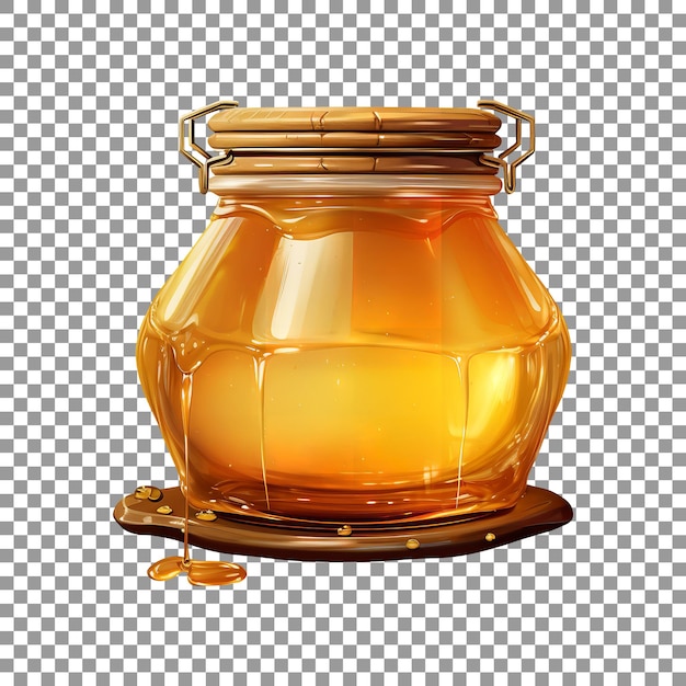 PSD dolce vaso di miele chiuso isolato su sfondo trasparente