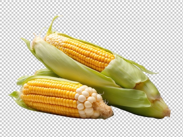 Sweet corn isolated on alpha layer