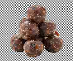 PSD sweet date energy balls geïsoleerd op een doorzichtige achtergrond