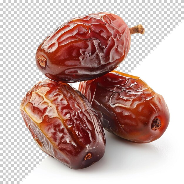 Sweet dates for eid and ramadan food isolated on transparent background