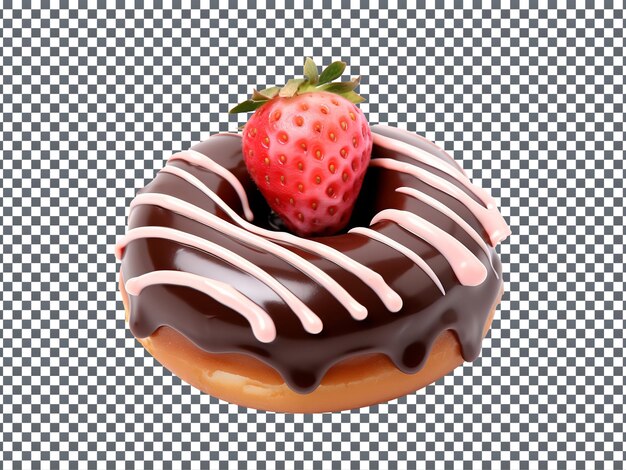 Sweet and delicious donut isolated on transparent background