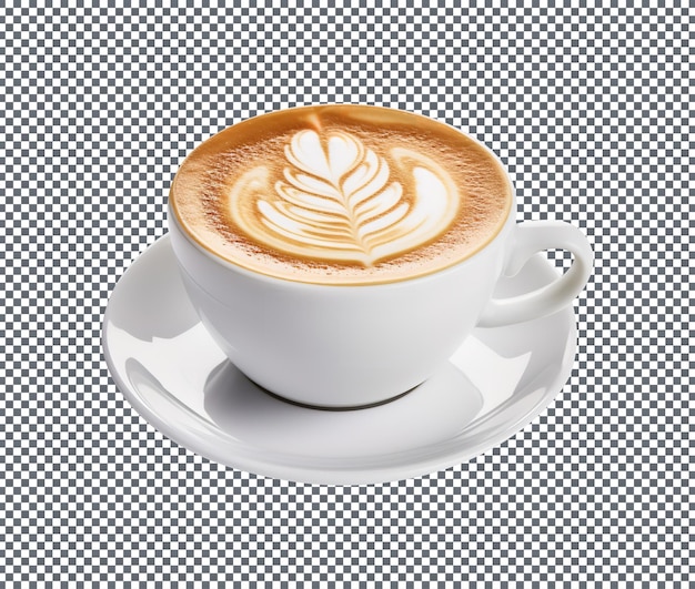 Sweet and Delicious Flat White Espresso isolated on white background