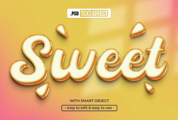 PSD sweet editable text effect