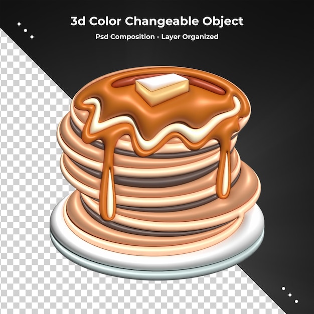 Sweet Fast food colorful glossy 3d rendering realistic icon