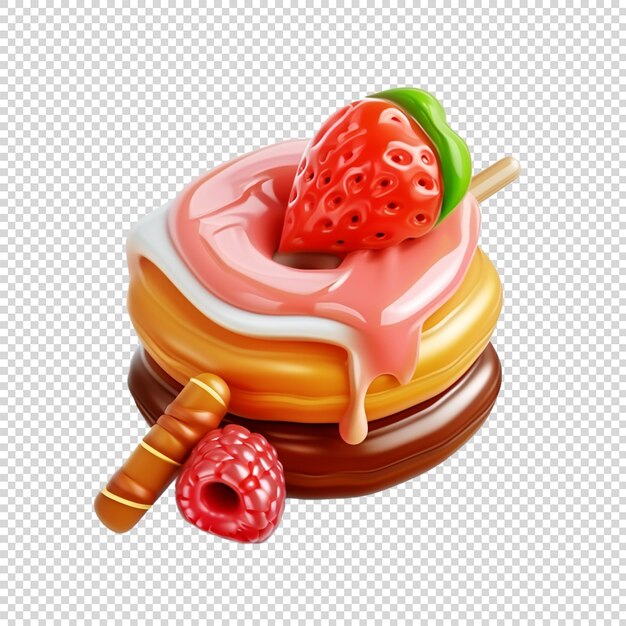 Sweet food 3d realistic render icon