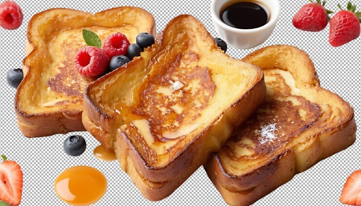 PSD ベリー付きの甘いフレンチトースト
