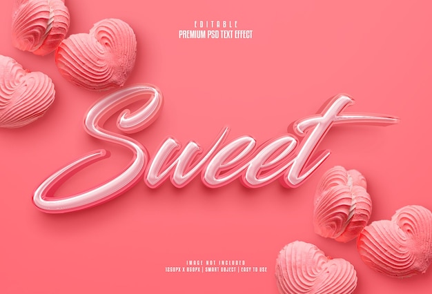 Sweet fully editable premium psd text effect generator