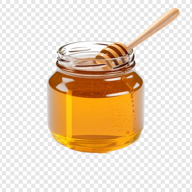 PSD sweet honey jar isolated on transparent background