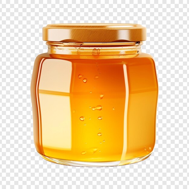 Sweet honey jar isolated on transparent background