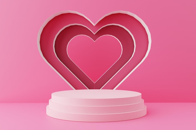 Sweet love 3d display podium for product presentation scene