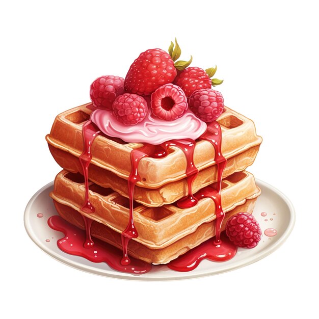 PSD sweet love bites valentine waffle heartshaped delight for romantic celebrations