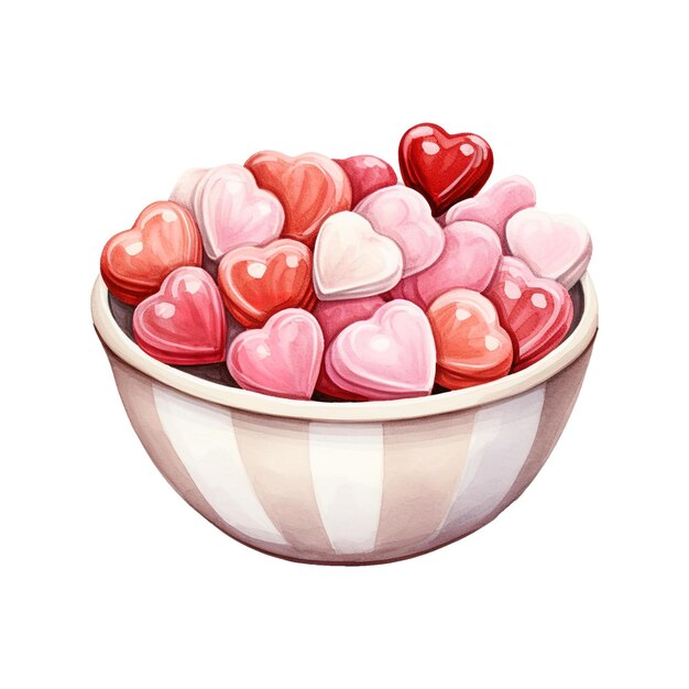PSD sweet love symphony valentine candy bowl tempting sugary delights for a romantic celebration
