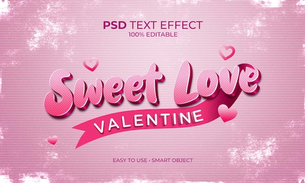 Sweet love text effect