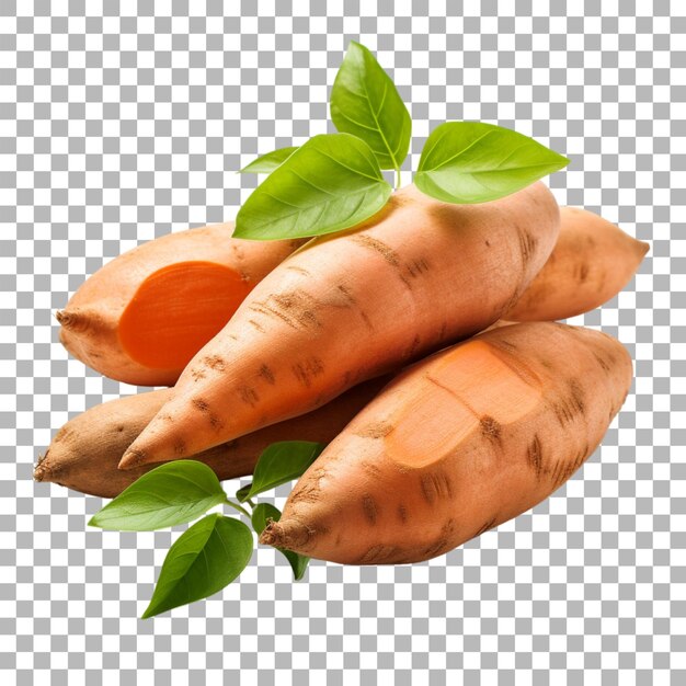 PSD sweet potato on transparent background