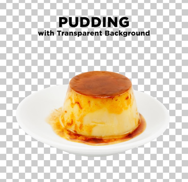 Sweet pudding dessert photo psd with transparent background