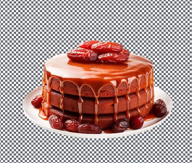 PSD 透明な背景に隔離された赤い甘いダートルケーキ