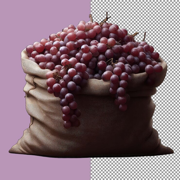 PSD sweet_red_grape_harvestpng