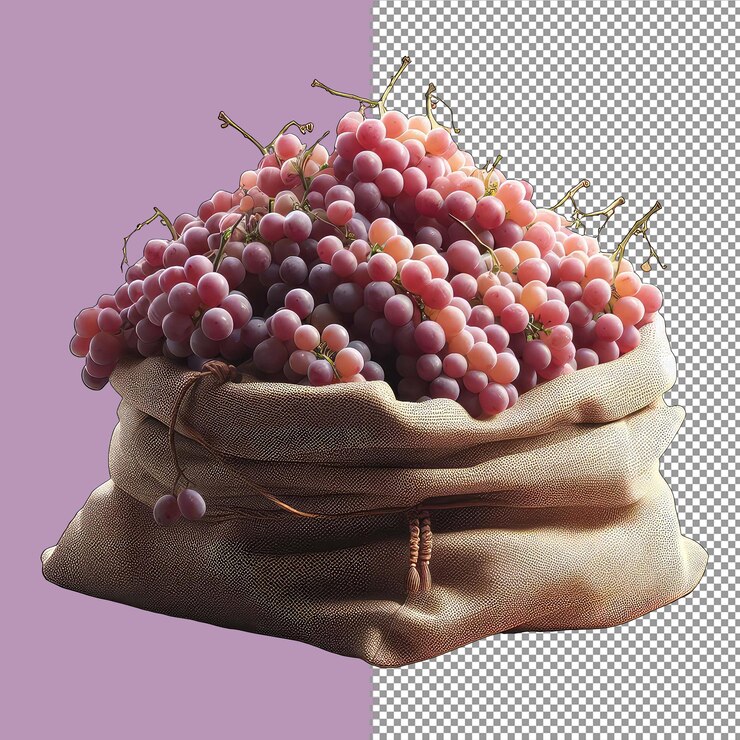 PSD sweet_red_grape_harvestpng