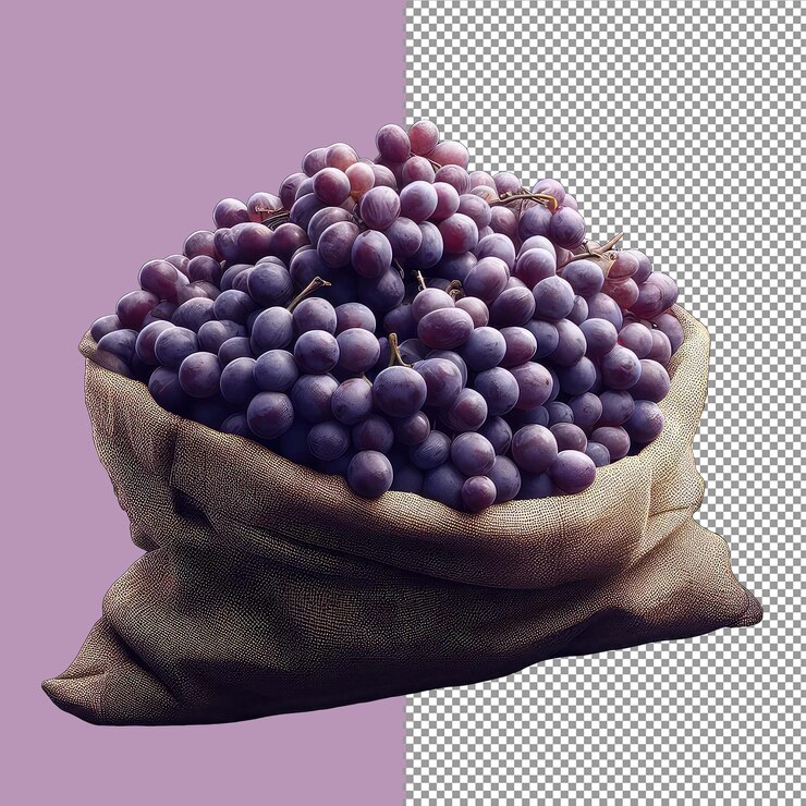 PSD sweet_red_grape_harvestpng