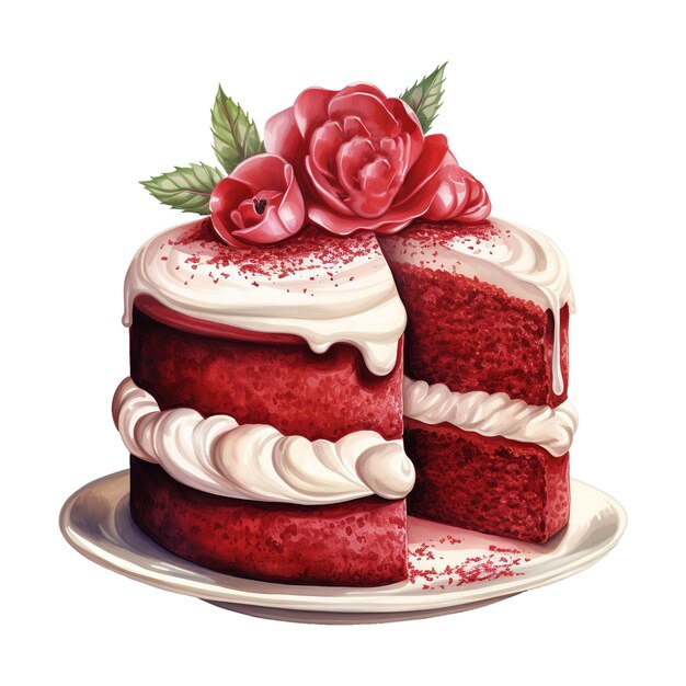 PSD sweet romance valentine red velvet delicious treat for heartfelt celebrations