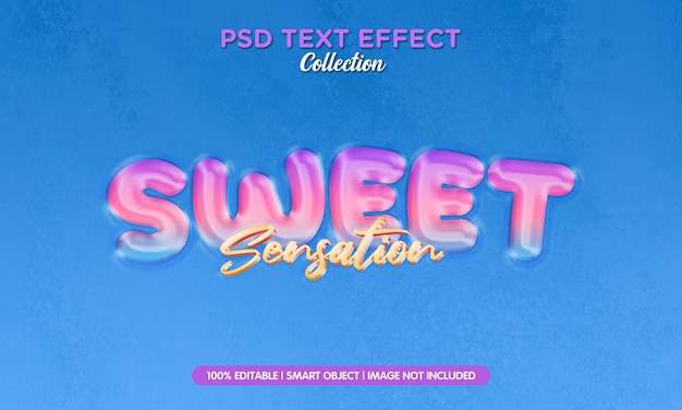 Sweet sensation colorfull text effect template