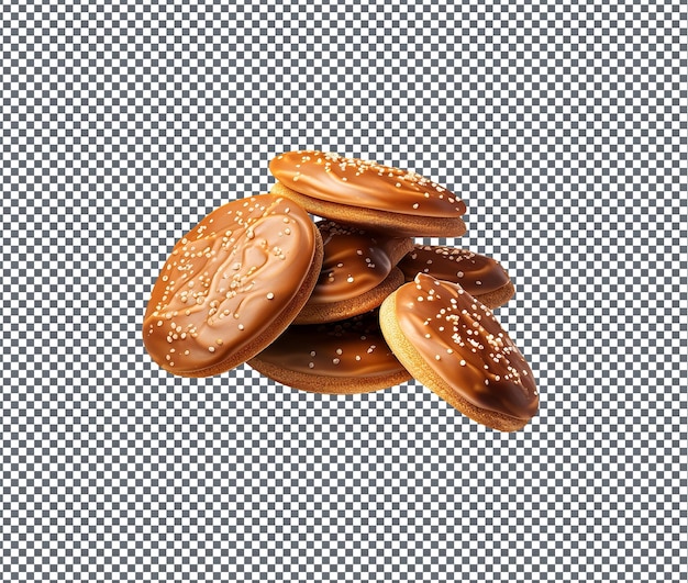 PSD sweet simply caramel thins bites isolated on transparent background