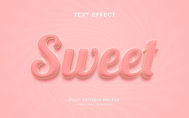 PSD sweet text effect design