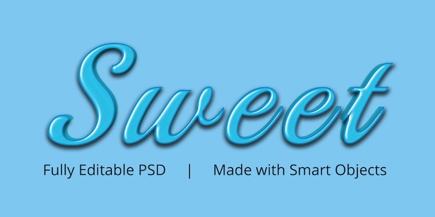 PSD sweet text style effect