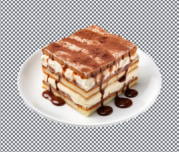 Sweet Tiramisu isolated on transparent background
