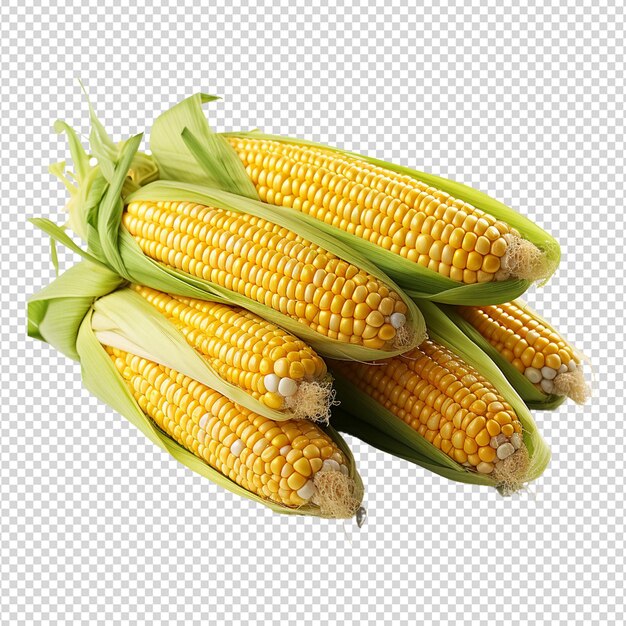 PSD Сладкая кукуруза, выделенная на белом фоне