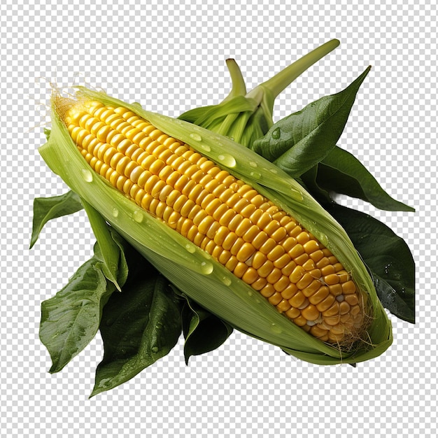 PSD sweetcorn isolated on white background