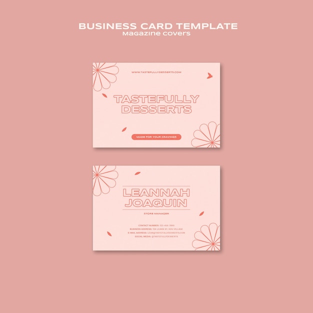 Sweets and treats business card