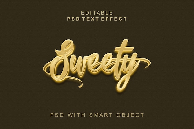 PSD sweety 3d text effect