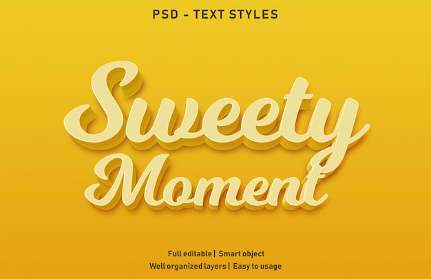 Sweety moment text effect