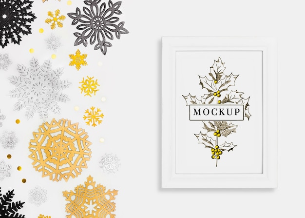 Świąteczna elegancka dekoracja z makietą