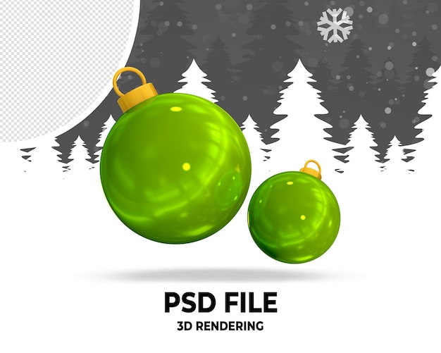 PSD Świąteczna kula 3d