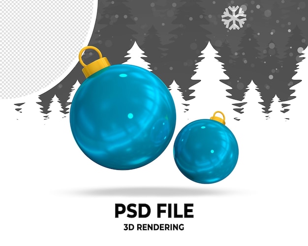 PSD Świąteczna kula 3d